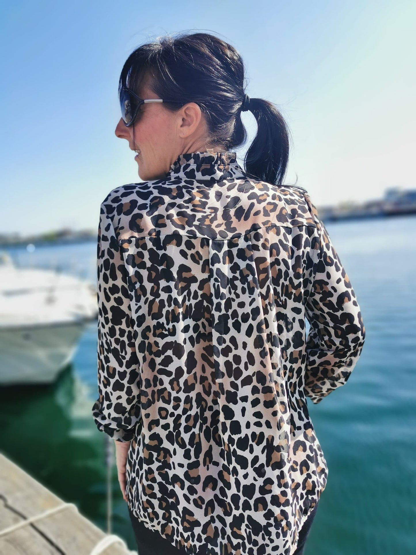 Leopard skjorte lys / Liva k