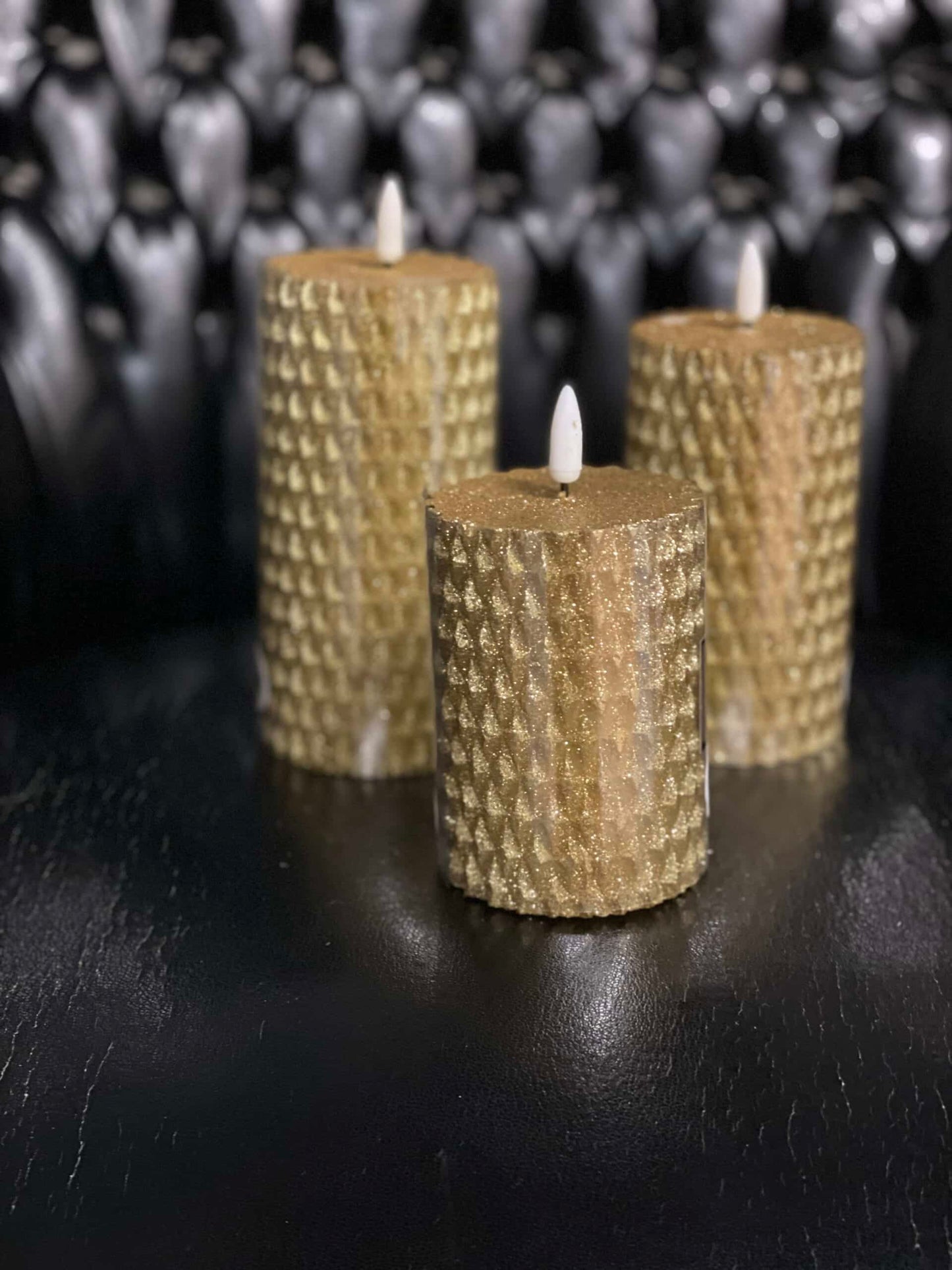 Led guld lys 10 cm
