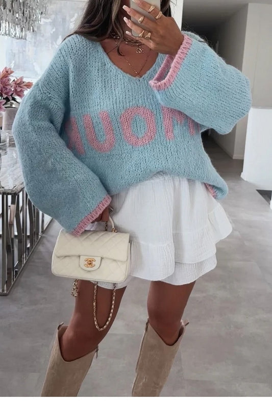 Knit blue