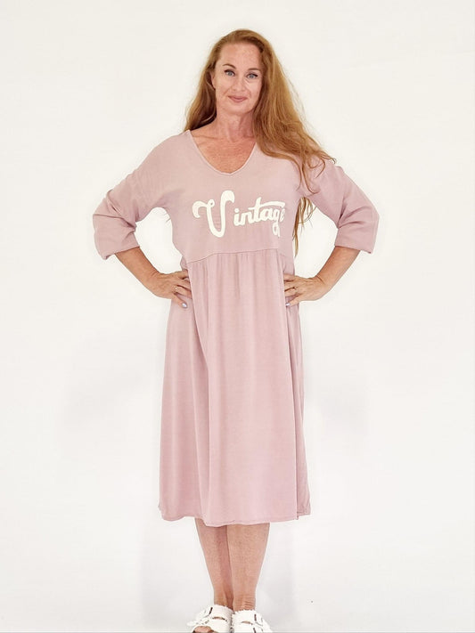 Vintage kjole beige