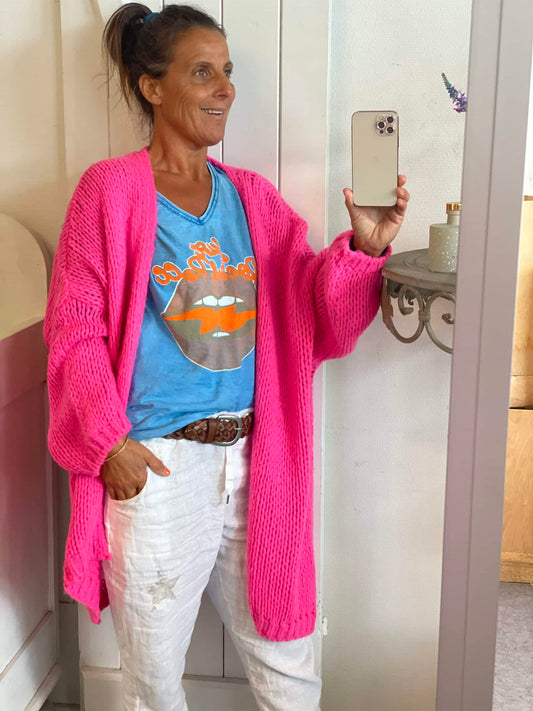Pink cardigan /LIVA K