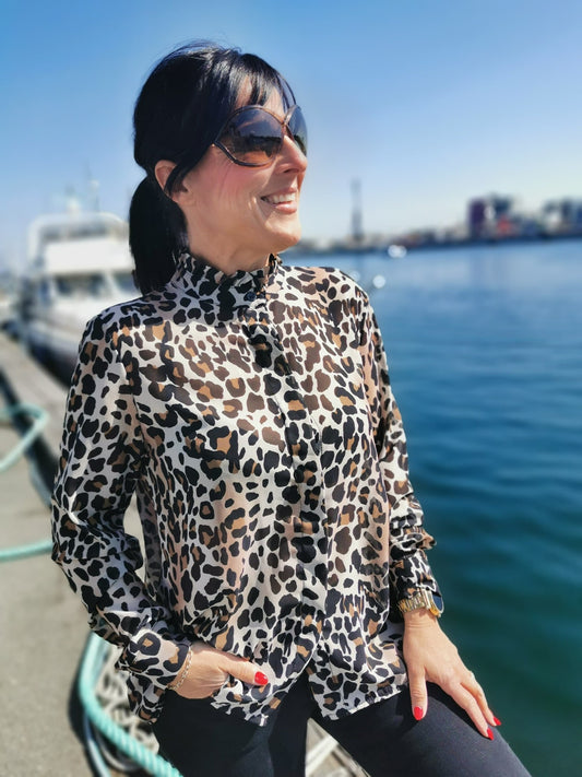 Leopard skjorte lys / Liva k