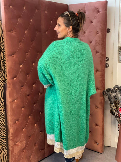 Flora grøn cardigan / LIVA K