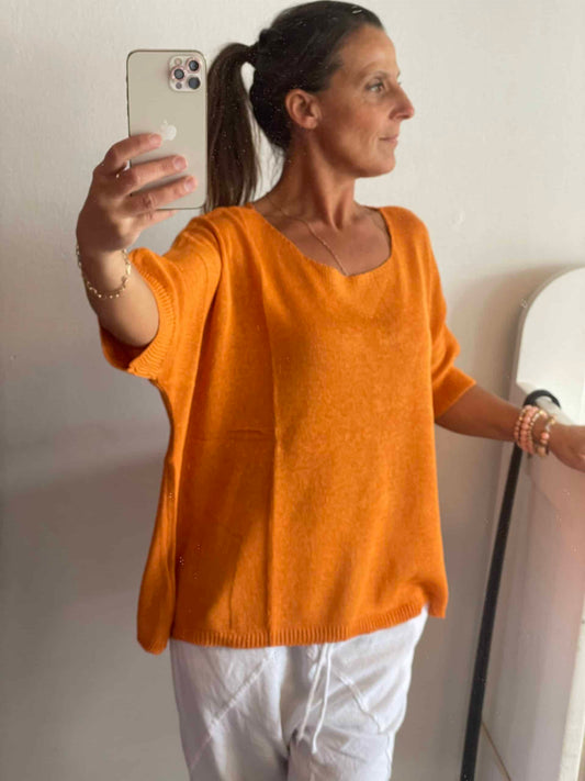 Oversize bluse orange / Liva K