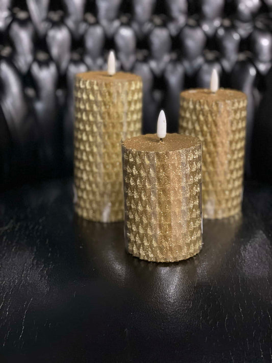 Led guld lys 10 cm