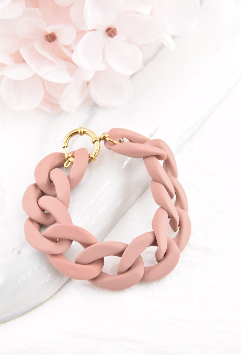 Mørk rosa armbånd / Liva K