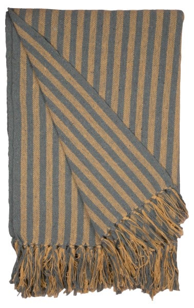 Stribet recycled plaid - mint / gul