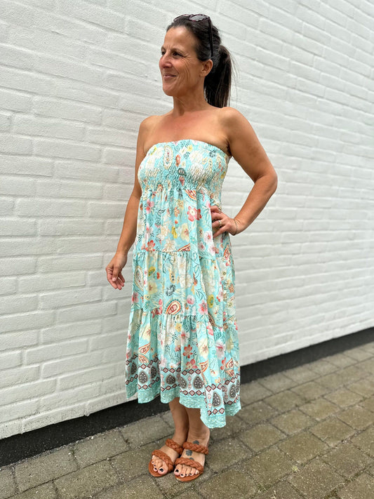 Boho nederdel aqua/ LIVA K