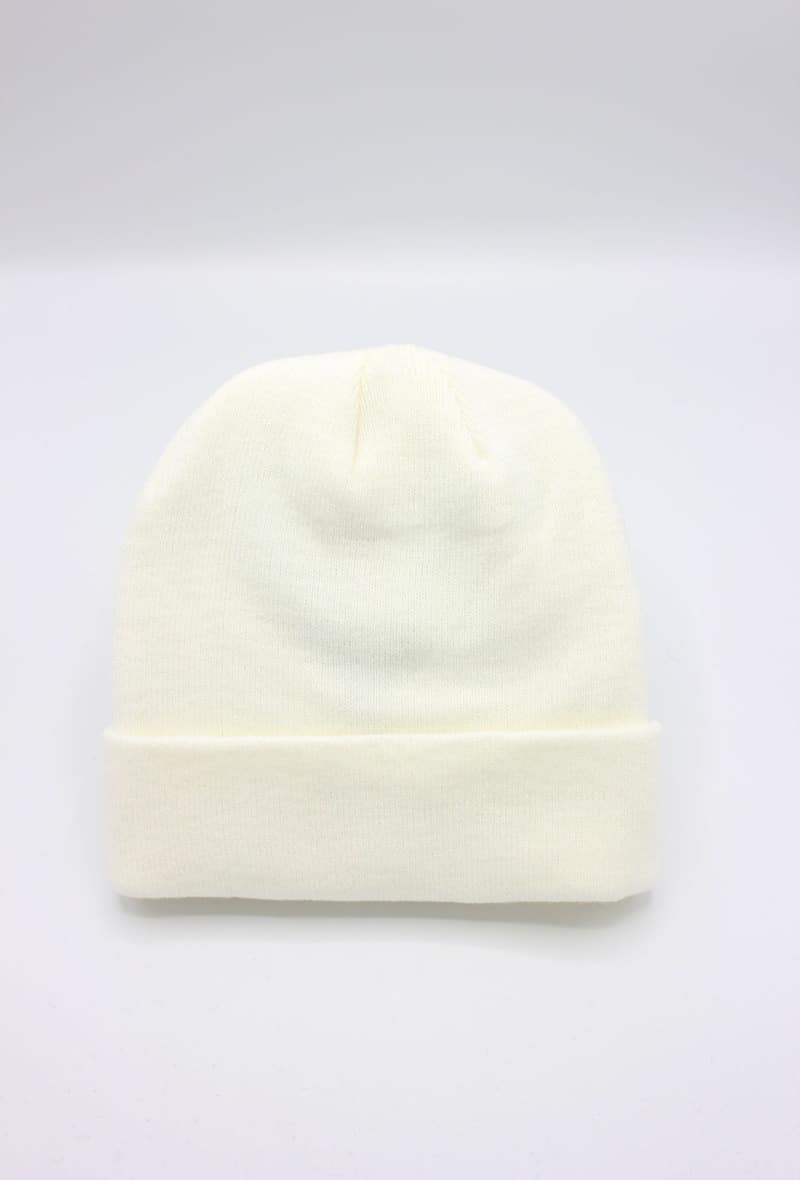 Beanie hue i hvid