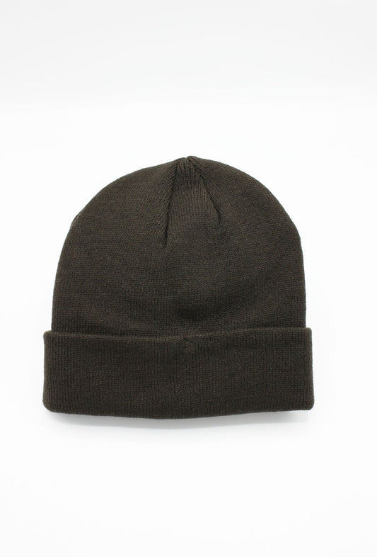 Beanie hue i mørke brun